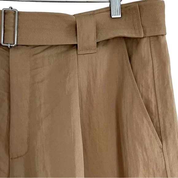 A.L.C. Grayson Belted High Waisted Shorts In Tawny Size 14